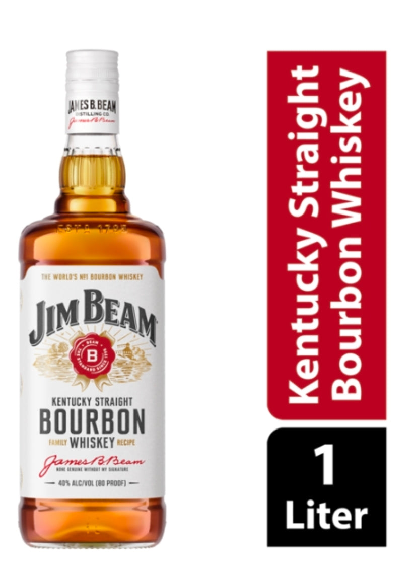 Jim Beam 1 Liter (Same day delivery, Must show i.d)